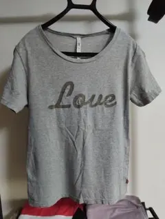 glamb グレー Love プリント Tシャツ