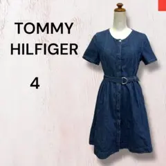 トミーフィルフィガー　TOMMY HILFIGER デニムワンピース　インディゴ