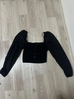 ZARA ブラック バルーンスリーブ M