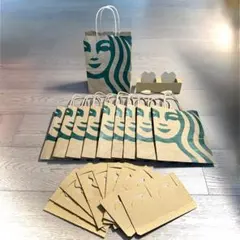 スターバックス ショッピングバッグ 10枚セット + カップホルダー10個セット