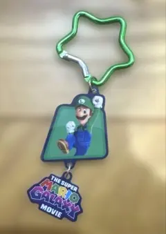 映画　スーパーマリオギャラクシー カラビナ付き　アクリルキーホルダー　ルイージ