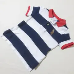 Ralph Lauren ポロシャツ 12M ボーダー柄　ポニー　■　D110