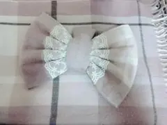 LIZLISA チェックリボンストール ピンク