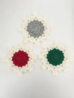 雪の結晶 コースター 3枚セット