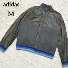 adidas トレフォイルロゴ ジャンパー ブルゾン ナイロンジャケット M