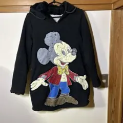 レア？ミッキーマウス フード付きパーカー 黒　メーカー不明