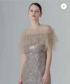 Leja チュールフリルボレロペイントマーメイドワンピースドレス