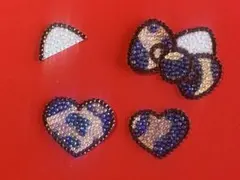 うちわデコ パーツ ねこ耳ヒョウ柄4点セット