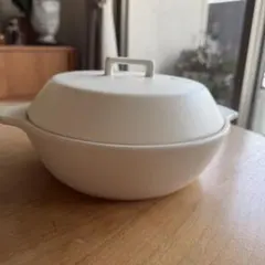 ★ＫＩＮＴＯ★ホワイト土鍋 ★1.2Ｌ蒸し器付きのサムネイル
