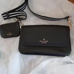 kate spade ブラック ショルダーバッグ