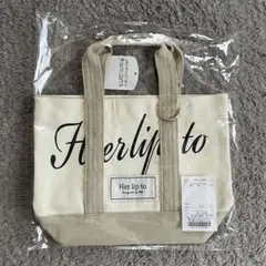 herlipto ハリプ　トート　ルミネ限定　ホワイト　white ミニトート herlipto ハリプ トート ルミネ限定 ホワイト white ミニトート - メルカリ