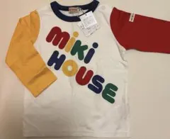 新品未使用　タグ付き　ミキハウス　ロゴTシャツ　90サイズ