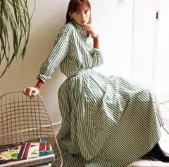 24SS エブール ebure リネンシルクチェックラップ風オーガンジー