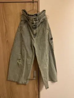 NAUTICA JEANS ダブルウエスト ディストレスド バギー カーブデニムのサムネイル