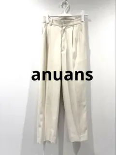 アニュアンス ストレート スラックス センタープレス タック Mサイズ