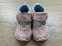 moonstar ベビーシューズ メッシュ素材 ピンク