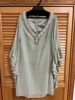 GRACE CONTINENTALミントグリーン ビーズ装飾 サイズ36