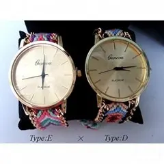 【送料無料】ミサンガウォッチ ペア 2個セット レディース ミサンガ 時計