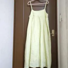 TSUHARUbySamansaMos2　ツハル　刺繍リネンキャミワンピース