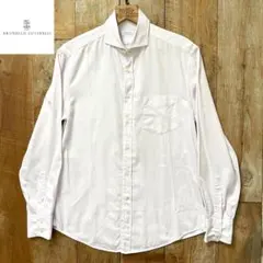 【美品】BRUNELLO CUCINELLI カッタウェイ ドレスシャツ Mのサムネイル
