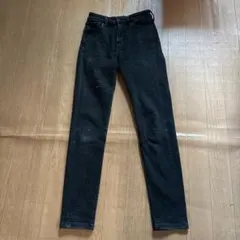 UNIQLOユニクロブラック ストレッチ　デニムヒートテック23（58.5cm）
