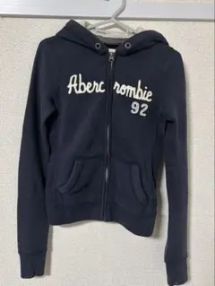 00s Abercrombie & Fitch 短丈 ジップパーカー ナス紺 - メルカリ