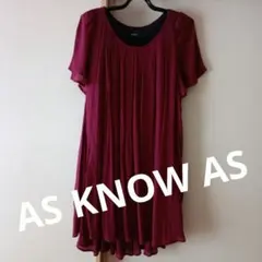 AS KNOW AS 半袖 チュニック ワンピースのサムネイル