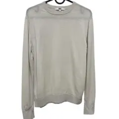 エクストラファインメリノクルーネックセーター　ホワイト　UNIQLO/ユニクロ