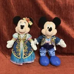 ファンタジースプリングス　ミッキー　ミニー　ぬいぐるみバッジ