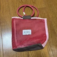 POTETE 伊勢丹ノベルティショッパーメッシュバッグ レッドのサムネイル