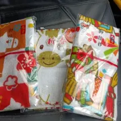 干支フェイスタオル3枚セット 午年