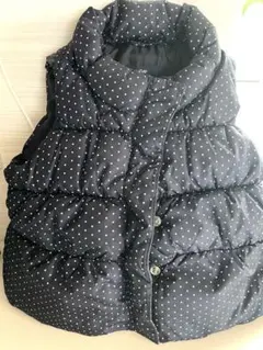 babyGap 黒ドット柄ダウンベスト 12-18ヶ月