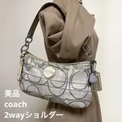 美品✨COACH ポピー オプアート 2WAYバッグ（ラベンダー×ゴールド）