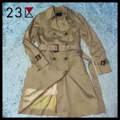 23区 トレンチコート ステンカラー ロングコート レオパード ヒョウ柄 ベルト