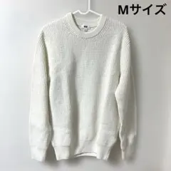 ユニクロ　ニット　セーター　オフホワイト　クルーネック　Mサイズ