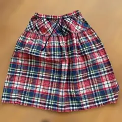 CUBE SHUGAR チェック柄フレアスカート ひざ丈