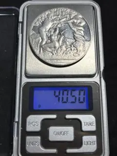【純銀製】ミケランジェロ生誕五百年記念純銀メダル 純銀刻印有り！重量40.6g 純銀製】ミケランジェロ生誕五百年記念純銀メダル 純銀刻印有り！重量