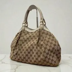 GUCCI グッチ Abbey アビー GGキャンバス ブラウン 茶色 ゴールド