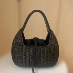 ピ*カ様 黒　カゴバック