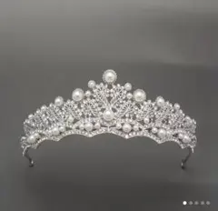 シルバー パール ティアラ 13cm