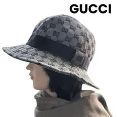 【最終値下げ！】【レア！ヴィンテージ】GUCCI ハット モノグラム 黒 最終値下げ！】【レア！ヴィンテージ】GUCCI ハット モノグラム セール