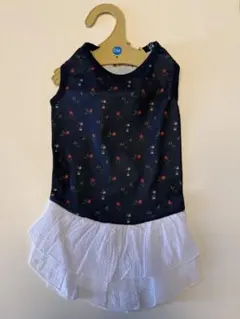 犬用ドレス ネイビー花柄 DMサイズ