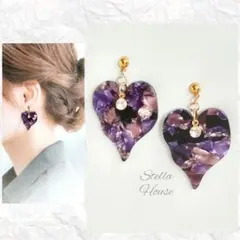 1351 ドット リボン ハンドメイド ピアス イヤリング ゴールド 大ぶり 1351 ドット リボン ゴールド ハンドメイド ピアス イヤリング 大ぶり