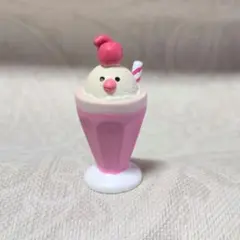 コンコンブル　文鳥スイーツ　桃色クリームソーダ　レア　ミニチュアのサムネイル