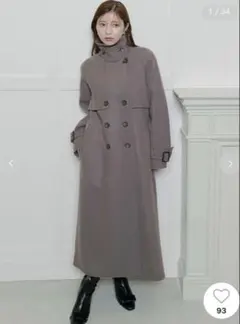 【送料込】CELFORD ウール混ロングトレンチコート Sサイズ