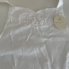 新品未使用　白エプロン　レース　花　桂由美