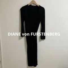 値下DIANE von FURSTENBERG ブラック ラップドレス サイズ2