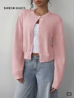 shein シーイン カーディガン ピンク 71190592760