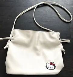 ハローキティ 巾着型ショルダーバッグ ホワイト