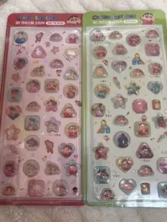 クレヨンしんちゃん　ボンボンドロップシール　韓国限定 ラスト1セット